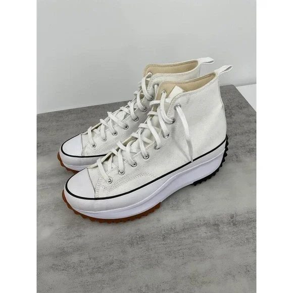 Converse Chuck Taylor Run Star Hike Platform High Top White Black Gum Men's 13 Sneakers